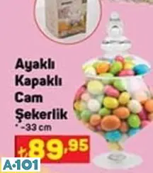 AYAKLI KAPAKLI CAM ŞEKERLİK